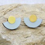 One Color Semicircle Earrings